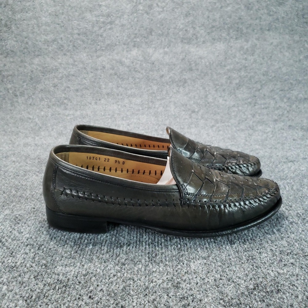 Florsheim Weave Bridgeport Loafers Mens Size 9.5‎ Green Leather Slip On Shoes